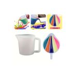 Getshopmini Epoksi Karıştırma Kabı Kalıbı Beaker Karıştırma Kabı Kalıbı 5 Bölmeli Silikon 500ML