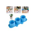 Getshopmini Epoksi Yuvarlak Ortası Boş Beton Saksı Dekoratif Mumluk Taş Tozu Kalıbı Silikon GT9468
