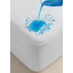 Geus Halı Bambu Kumaş Sıvı Geçirmez Ultra Sessiz Örme Kumaş Full Fitted Yatak Alez Yatak Koruyucu - 180 x 200 cm - Beyaz