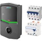 Gewiss GWJ3004R I-Con - Rfıd - Type 2 - 22 Kw + GWD4132 - 4X40 30 Ma A Tipi Kaçak Akım Koruma Rölesi +GW91591 - 4X40 6 Ka W Otomat