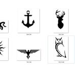 Geyik Boğa Spray Tattoo Geçici Siyah Sprey Dövme Seti