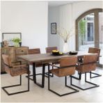 Geyik Mobilya Ağaç Yemek Masası - Ceviz - 90X190X75H