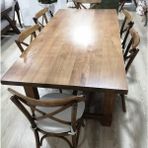 Geyik Mobilya Ceviz Ağacı Yemek Masası - 190 cm x 90 cm x 75 cm