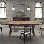 Geyik Mobilya Masif Ağaç Yemek Masası - Ceviz - 90X190X75H