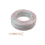 Geylani 30 Metre 2 x 0,75 Kablo Yassı Kordon Hoparlör Led Elektrik Kablosu Beyaz