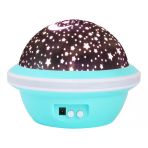 Gezegen Görünümlü Ay Yıldızlı Gece Lambası - Yeşil