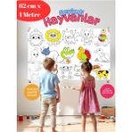 Gezegenler-Su Altı-Meyve Sebze-Hayvanlar-Periler 5'li Dev Boyama Kağıdı | Eğitici Oyuncak, Kitap