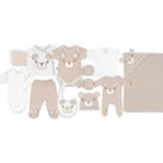 Gezenbebe Hero Bebek Hastane Çıkış Seti 11 Parça Teddy (Organik) - Yenidoğan - Krem