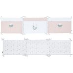 Gezenbebe Hero Bebek ve Çocuklar Için Nakışlı Karyola Kenar Koruyucu (40X180) - 40 x 180 cm - Pembe