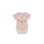 Gezenbebe Hero Bebekler İçin Nakışlı Kısa Kol Body Bunny 0-3 Ay