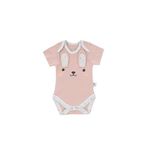 Gezenbebe Hero Bebekler İçin Nakışlı Kısa Kol Body Bunny 9-12 Ay