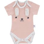 Gezenbebe Hero Bebekler İçin Nakışlı Kısa Kol Body Bunny - Pembe - 3 - 6 Ay