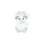 Gezenbebe Hero Bebekler İçin Nakışlı Kısa Kol Body Elephant 0-3 Ay