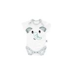 Gezenbebe Hero Bebekler İçin Nakışlı Kısa Kol Body Elephant 9-12 Ay