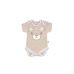 Gezenbebe Hero Bebekler İçin Nakışlı Kısa Kol Body Teddy (Organik) 6-9 Ay
