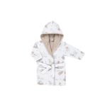 Gezenbebe Hero Desenli Müslin & Havlu Bebek Çocuk Bornozu Teddy 1-2 Yaş