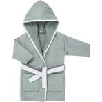 Gezenbebe Hero Müslin & Havlu Bebek Çocuk Bornozu Elephant - 2 - 4 Yaş - Mavi - Yeşil