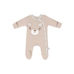Gezenbebe Hero Uzun Kollu Nakışlı Bebek Tulumu Teddy (Organik)