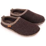 Gezer 14771 Sessiz Kaydırmaz Taban Keçe Unisex Ev ve Misafir Terliği - Kahve