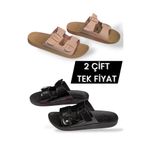 GEZER 2 ÇİFT AYARLANABİLİR ÇİFT TOKA GÜNLÜK KADIN TERLİK SETİ