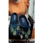 GEZER ANANAS DESENLİ NAKIŞ İŞLEMELİ HAVLU KIŞLIK TERLİK
