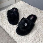 Gezer Günlük Yumuşak Taş Detaylı Peluş Ev Terliği