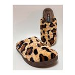 GEZER KADİFE LEOPAR DESENLİ HAFİF RAHAT TABAN KADIN KIŞLIK TERLİK