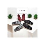 GEZER Kadın halı terliği (3 LÜ SET) KADIN KARIŞIK GONDOL HALI TERLİGİ