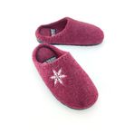 GEZER KADIN KIŞLIK KEÇE BORDO RENK KAR TANESİ DESENLİ MİSAFİR, EV VE ÇEYİZ TERLİĞİ