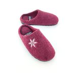 GEZER KADIN KIŞLIK KEÇE BORDO RENK KAR TANESİ DESENLİ MİSAFİR, EV VE ÇEYİZ TERLİĞİ