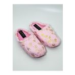 GEZER Kadın Pembe Kalp Desenli Kışlık Ev Terliği ZSHOES