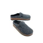 GEZER-Kışlık Erkek Fashion Tokalı Ayarlanabilir Keçe Ev Bahçe Terlik (Antrasit)