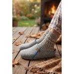 Gezer Kışlık Keçe Comfort Taban Kadın Ev Bahçe Terlik - Gri