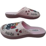 Gezer Kız Çocuk Pembe Kedi Köpek Figürlü Ev Içi Terlik GZRR62-028 - Açık Pudra