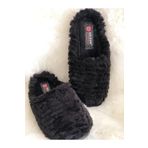GEZER Peluş Kadın Kışlık Siyah Ev Içi Terliği konay6234