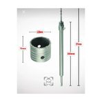 Gfb 120MM Beton Duvar Delme Panç + Sds-Plus (200MM) Uzun Adaptörlü
