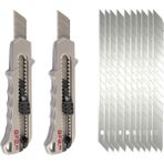 Gfb 2 Adet Metal Maket Bıçağı Gümüş Renk ile Dayanıklı ve Ergonomik Tasarım 10 Yedek Uç