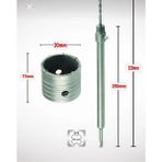 Gfb 30MM Beton Duvar Delme Panç + Sds-Plus (250MM) Uzun Adaptörlü
