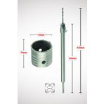 GFB 65mm Beton Duvar Delme Panç + Sds-Plus (350mm) Uzun Adaptörlü