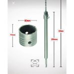 Gfb 80MM Beton Duvar Delme Panç + Sds-Plus (250MM) Uzun Adaptörlü