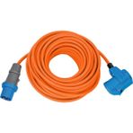 Gfc Life Store Cee Fişli ve Açılı Bağlantılı Kamp Cee Uzatma Kablosu, Topraklı Kombi Priz Dahil (25 M Kablo, Turuncu, 230 V/16 A, Dış Mekanda Kullanım, Almanya'da Üretilmiştir)