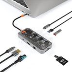 Gfc Life Store Çoklayıcı Adaptör 8 In 1 USB C Type-C To USB A, USB C Macbook Uyumlu Çevirici Adaptör Çok Portlu Çoklayıcı 8in1 USB Hub ZR663