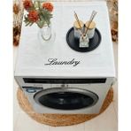 Gfc Life Store Handmade Baskılı 95X60 cm Çamaşır Makinesi Örtüsü - Banyo Konsepti Dekorasyon Için Düzenleyici Krem