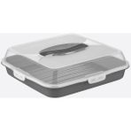 Gfc Life Store - Home Kek Taşıma Kabı, Bpa Içermeyen Plastik, Saplı ve Kilitli Kek Fanusu, Taşınabilir ve Güvenli Saklama Çözümü (Kare)