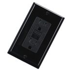 GFCI USB kombo çıkışı, USB ile GFCI çıkışı - USB bağlantı noktaları ile priz,Akıllı telefon için LED göstergesine sahip elektrikli duvar kaplaması