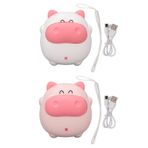 GFRGFH USB Şarj Taşınabilir Mini Karikatür Sıcak Eller Hazine Elektrikli El Isıtıcı USB Şarj Edilebilir Mini Karikatür Taşınabilir Lamba(beyaz)