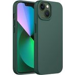GGM GİYİM & AKSESUAR Apple iPhone 13/14 ile Uyumlu İçi Kadife Dışı Mat Yapıya Sahip Koruma Sağlayan Lansman Silikon Kılıf (Yeşil)