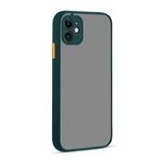 GGM GİYİM & AKSESUAR iPhone 11 ile Uyumlu Arka Kısmı Mat Şeffaf Yapıya Sahip Kenarları Silikon Tpu Malzemeden Üretilmiş Renkli Tuşlara Sahip Kamera Korumalı Transparan Kılıf (Haki)