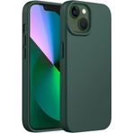 GGM GİYİM & AKSESUAR iPhone 13/14/15 ile Uyumlu İçi Kadife Dışı Mat Yapıya Sahip Koruma Sağlayan Lansman Silikon Kılıf (Yeşil)