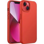 GGM GİYİM & AKSESUAR iPhone 14 Plus / 15 Plus İle Uyumlu içi Kadife dışı mat yapıya sahip Koruma Sağlayan Lansman Silikon Kılıf (Kırmızı)